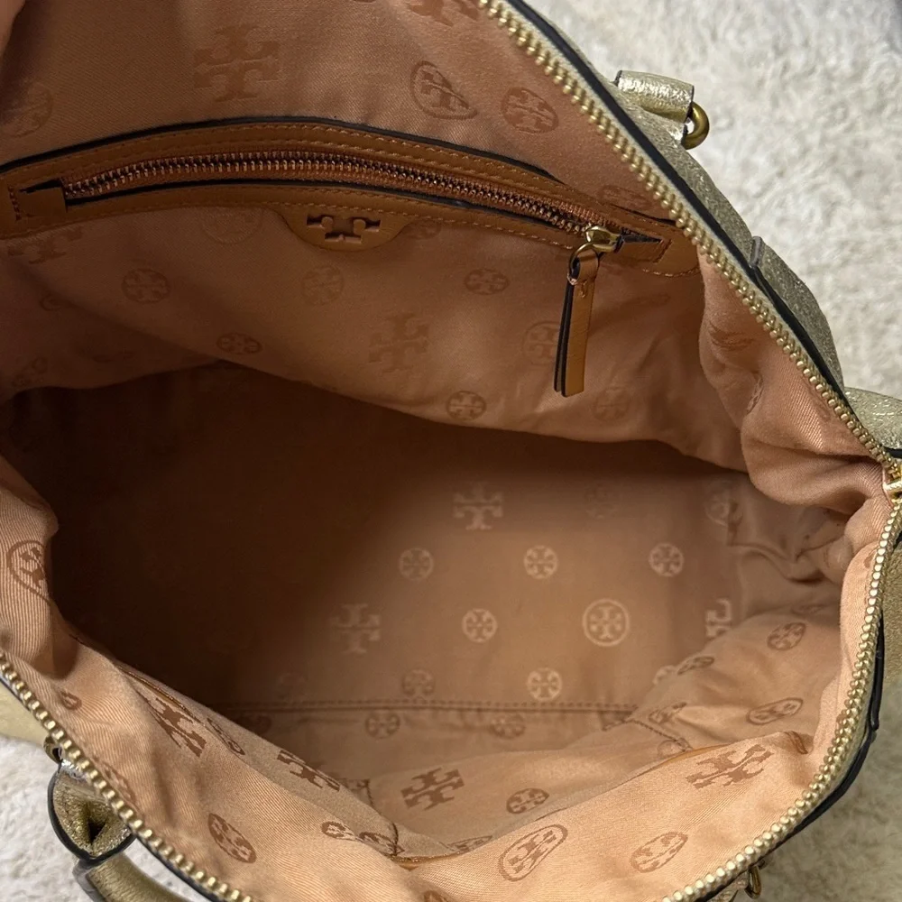 Like New Tory Burch Gold Kira Top Handle Satchel